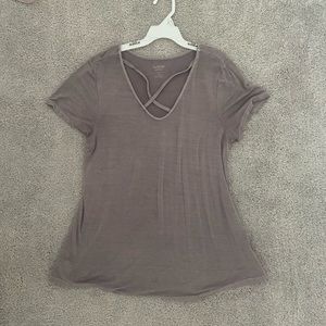 Purple tee with cross design